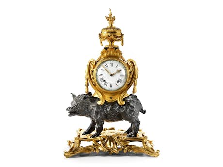 Große Louis XV-Bronzetischuhr
